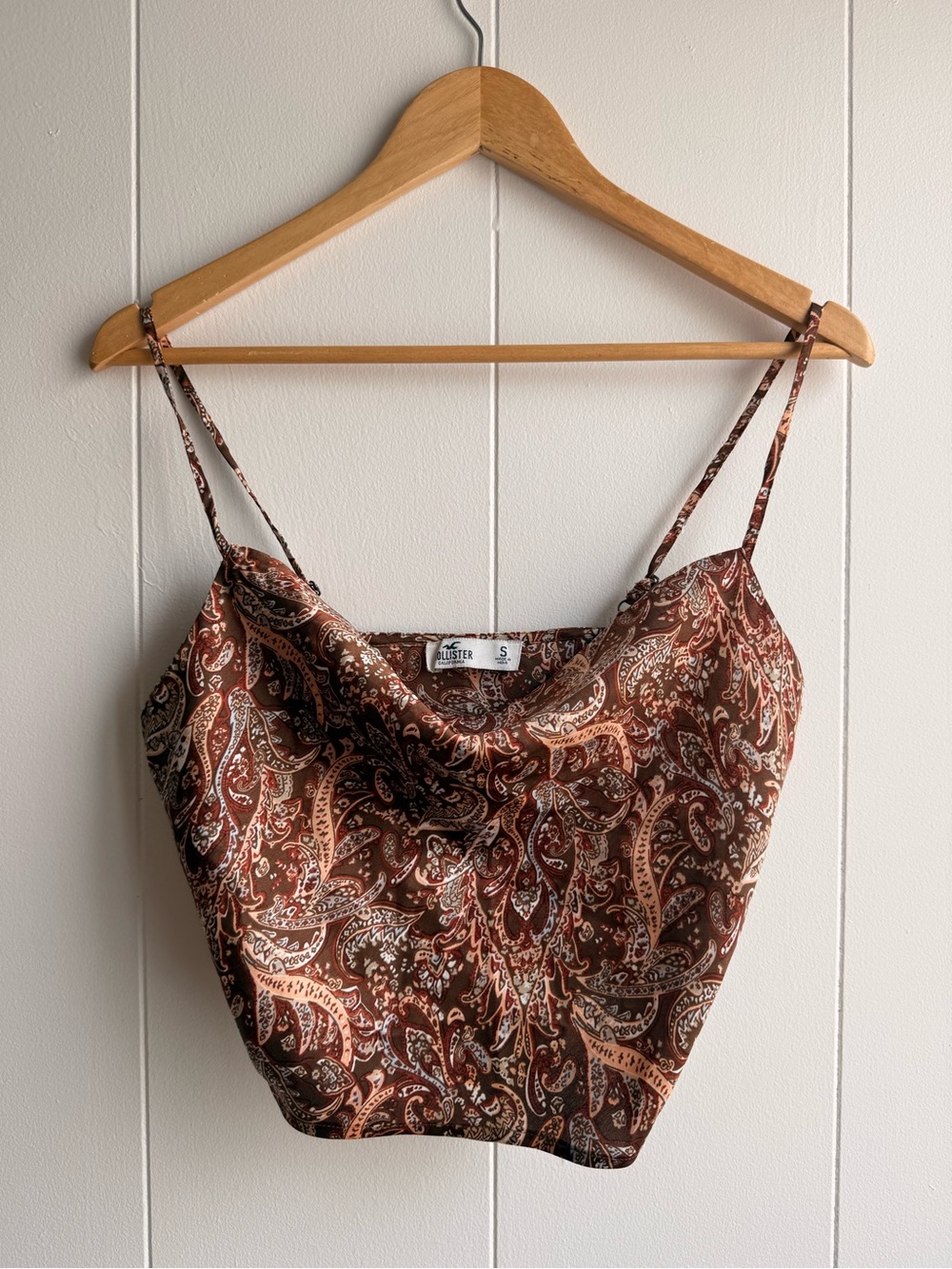 Hollister Brown Paisley Cowl Neck Camisole